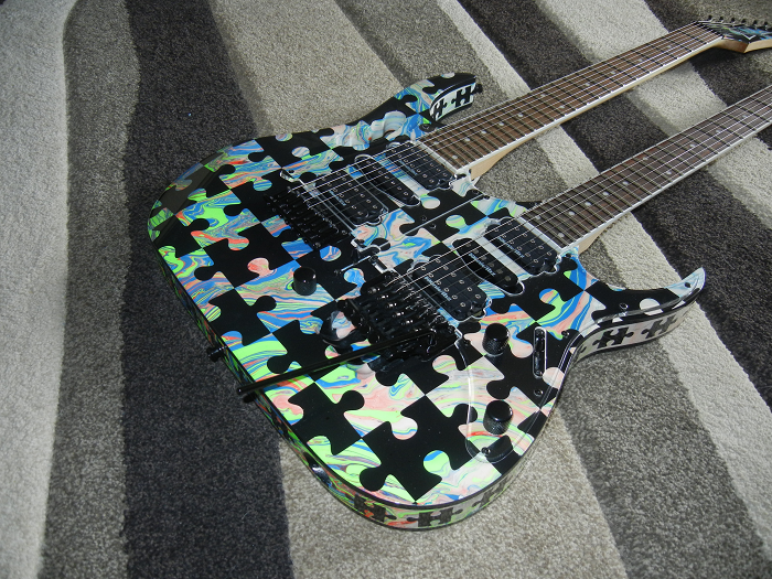 Jem Swirl Double Neck Black Puzzle Image